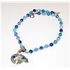 Image 1 : Navajo Sterling Turquoise Bear Pendant Lapis Necklace