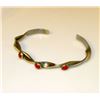 Image 1 : Native American Sterling Silver Coral Cuff Bracelet