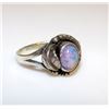 Image 1 : Sterling Silver Opal Ring Size 8