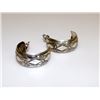 Image 1 : Native American Navajo Sterling Silver Hoop Earrings