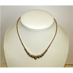 Vintage Sterling Silver 925 Beaded Necklace
