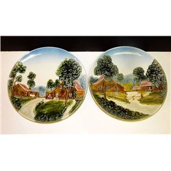 German MAJOLICA Chargers/Decorative Plates