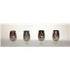 Image 1 : Set of Silver Overlay Colored Glass Cordials/Glasses