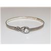 Image 1 : Vintage Sterling Silver Crystal Bangle Bracelet