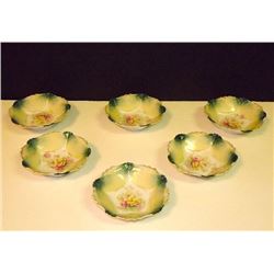 RS PRUSSIA Berry Bowls. Set of 6. Marked.