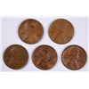 Image 1 : LOT OF ( 5 ) 1909 VDB LINCOLN CENTS, XF/AU