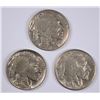 Image 1 : LOT OF ( 3 ) UNC. BUFFALO NICKELS: 1934, 1935-S AND 1937