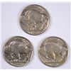 Image 2 : LOT OF ( 3 ) UNC. BUFFALO NICKELS: 1934, 1935-S AND 1937