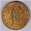 1884-CC $20 GOLD LIBERTY (VERY TOUGH COIN)
