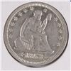 1853 SEATED QUARTER AU-58