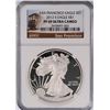 Image 1 : 2012-S $1.00 AMERICAN SILVER EAGLE, NGC PROOF-69 ULTRA CAMEO!  TROLLEY LABEL