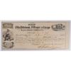 1857 $9.27 FORT WAYNE, IN RAILROAD NOTE
