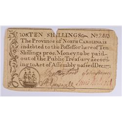 1771 TEN SHILLINGS (PROVINCE OF NORTH CAROLINA)