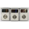 Image 2 : LOT OF ( 3 ) 1961-D WASHINGTON QUARTERS, NGC MS-65