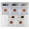 Image 2 : LOT OF ( 5 ) 1956-D LINCOLN CENTS, PCGS MS-66 RED