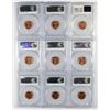 Image 2 : LOT OF ( 9 ) 1957-D LINCOLN CENTS, PCGS MS-66 RED