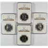 Image 1 : ( 4 ) 1963 FRANKLIN HALF DOLLARS, NGC PROOF-67