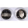 Image 1 : PROOF U.S COMMEM SILVER DOLLARS: ( 2 ) 1990 EISENHOWER & ( 2 )  1992 WHITE HOUSE