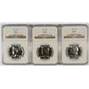 Image 1 : LOT OF ( 3 ) 1964 KENNEDY HALF DOLLARS,  NGC PROOF-67