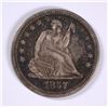 Image 1 : 1857 SEATED QUARTER, XF+ ORIGINAL