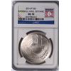Image 1 : 2014 BASEBALL HALL OF FAME SILVER DOLLAR, NGC MS-70!  WOW!!