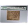 Image 1 : 1776 $4 CONTINENTAL CURRENCY PMG 20
