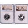 Image 1 : 1957 AND 1958 WASHINGTON QUARTERS, NGC PROOF-66