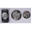 Image 1 : 2.5 OUNCES .999 SILVER: ONE OUNCE ROUND,   ONE OUNCE INGOT & A 1/2  OUNCE ROUND