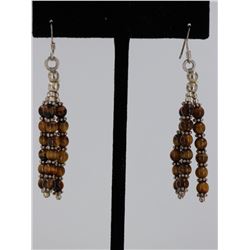 Sterling Silver .925Vintage Tigers Eye Earrings