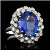 Image 1 : ONE CENTER OVAL CUT FINE NATURAL TANZANITE TW 6.65CTS