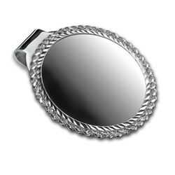 Sterling Silver Rope-Polished Hinge Back Money Clip - 40.6 mm