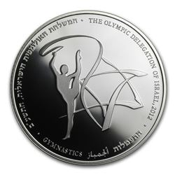 2011 Israel Silver 2 NIS Gymnastics Proof (w/Box & COA)