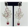 Image 2 : Gold & Sterling Silver Earring & Pendant with Diamond & Natural Stone