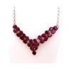 Image 1 : Sterling Silver .925 Corundum Ruby Necklace ctw