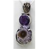 Image 1 : Sterling Silver .925 Amethyst Pendant