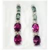 Image 1 : ALX 1.48CT / PINK TOURMALINE 4.97CT, 14K W/G EARRING 3.95GRAM / DIAMOND 0.35CT