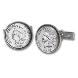 U.S. Indian Princess Penny Sterling Silver Cuff Links