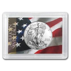 2014 1 oz Silver American Eagle BU (Flag Design Harris Holder)