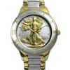 Image 2 : Men's Walking Liberty Half Dollar Two-Tone Watch