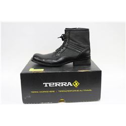 MEN'S BLACK LEATHER HIGH TOP SHOES SIZE 10