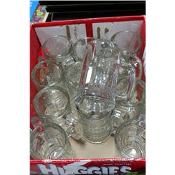 BOX W/ RESTAURANT QUALITY BEER MUGS