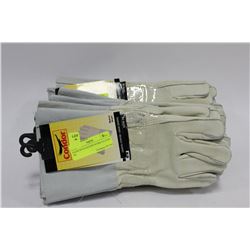 PACK OF 6 LEATHER WORK GLOVES X2