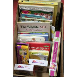 BOX OF CHILDREN'S BOOKS,2 PUZZLES & GAMES