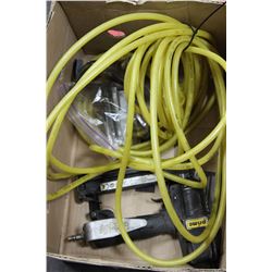 BOX/"PRIME" AIR STAPLER W/ STAPLES & 60 FT 220 PSI