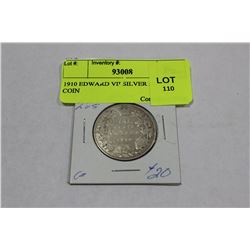 1910 EDWARD VII SILVER 50 CENT COIN