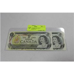 GEM UNC CONSEC S/N 1973 1 DOLLAR NOTES X 2