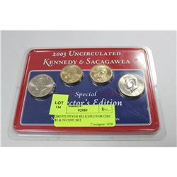 2003 US NEVER RELEASED FOR CIRC $1 & 50 CENT SET