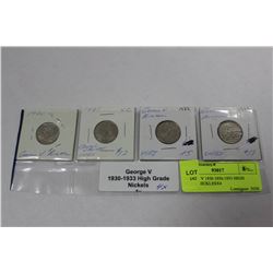 GEORGE V 1930 1930-1933 HIGH GRADE NICKLESX4