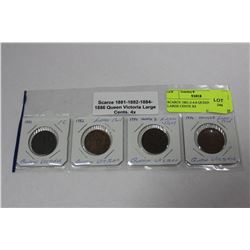 SCARCE 1881-2-4-6 QUEEN VICTORIA LARGE CENTS X4