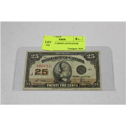 1923 25CENT SHINPLASTER BANK NOTE